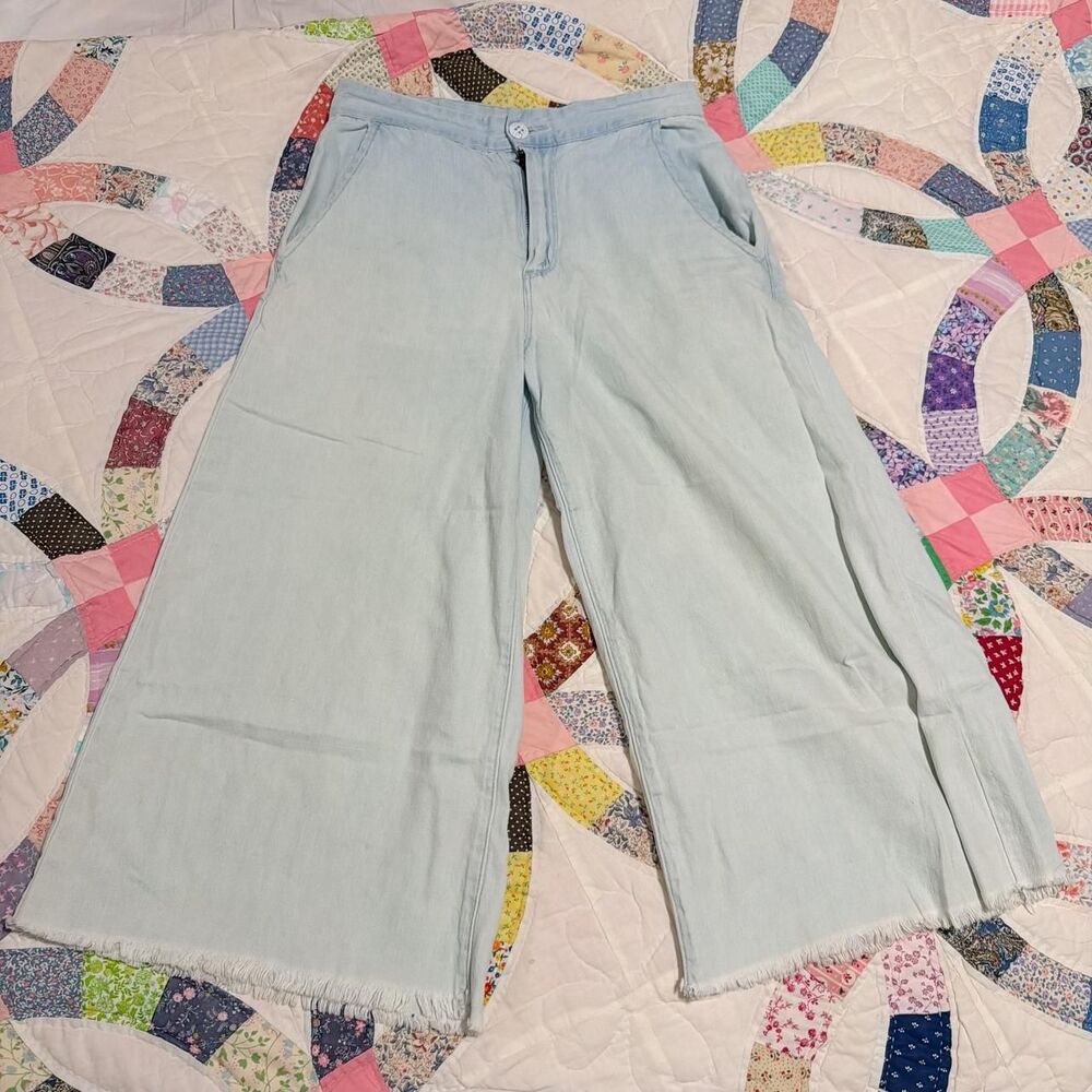 Cotton wide leg culotte